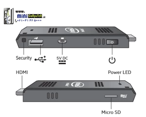 معرفي مینی کامپیوتر Intel Compute Stick STCK1A32WFC